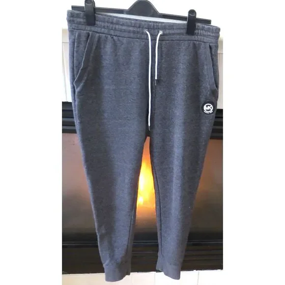 Michael Kors Men's Heathered  Fleece Jogger Pants Gray L  EUC - Picture 2 of 10